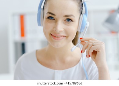 Callcenter Specialist Portrait, Photo With Depth Of Field