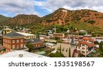 Also called Copper City Bisbee Arizona is seen here from an aerial perspective