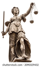 The so called "Justitia" at the Roemerberg in Frankfurt as a symbol of Justice
