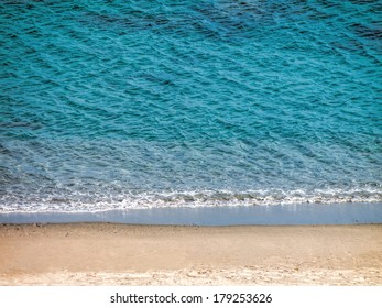 Calm Beach Background From Above 