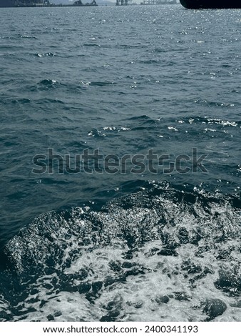 Calm and beautiful blue sea waves