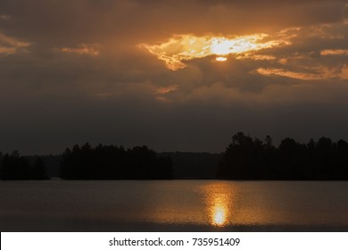 Calm Before Storm Turtle Flambeau Flowage Stock Photo Edit Now