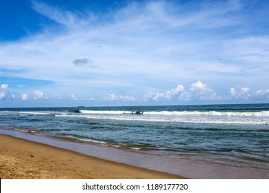 Calm Marina Beach Seascape In Chennai India
