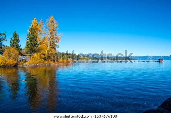 Calm and peaceful place\
in Tahoe Lake