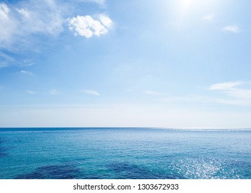 Calm Sea Blue Sky Background Stock Photo 1303672933 | Shutterstock