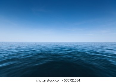 Calm Sea Surface With Waves At Sunny Day