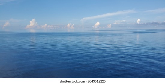 Calm Turquoise Water Of Caribbean Sea In Bahamian Coast