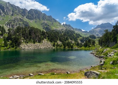 Calm Water Lake In The Catalan Pyrenees