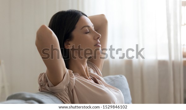 woman eyes closed hands outstretched meme