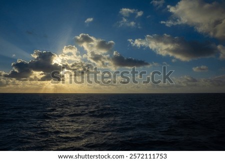 Calming serene Sunrays and clouds