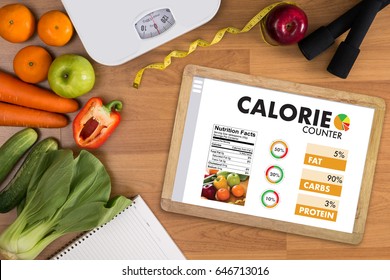 CALORIE  counting counter application Medical eating healthy Diet concept - Powered by Shutterstock - Get 15% off with code: PIKWIZARD15