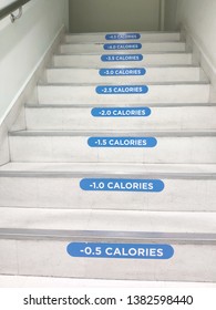 Calories Burned by Walking up stairs - Shutterstock ID 1382598440