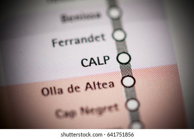 Calp Station Alicante Metro Map Stock Photo Shutterstock