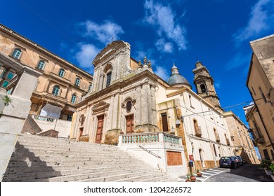 Caltagirone, Italy - September 22, 2018: Santa Maria del Monte church. Caltagirone, Sicily, Italy.
