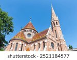 Calvinist Church with beautiful roof plates Budapest, Hungary