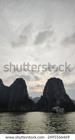 Similar – Foto Bild Morgensonne und Nebel in den Dolomiten