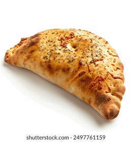 calzone isolated in white background 