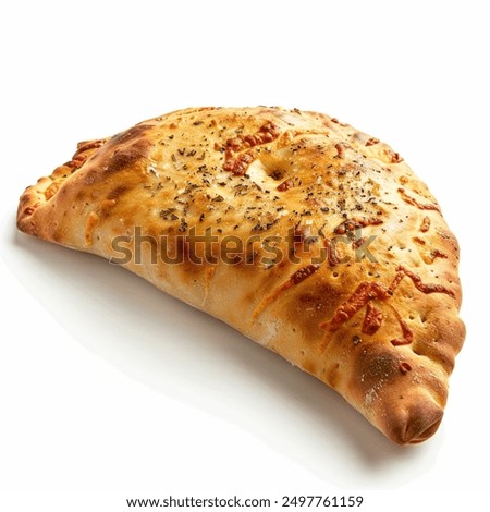 calzone isolated in white background 