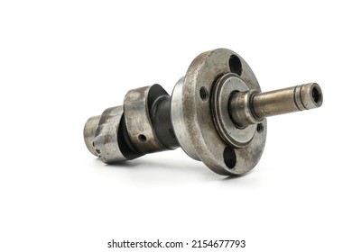 Cam Shaft For  Motorcycle On The White Background