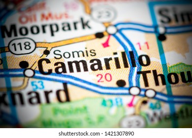 Camarillo. California. USA On A Map