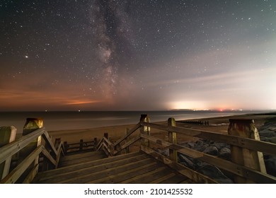 Camber Sands And Milky Way, East Sussex, UK