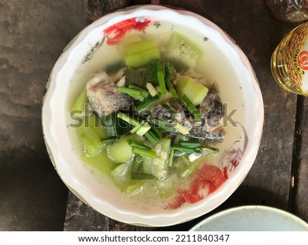 Cambodia soup is delicious with fish.