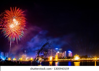 Cambodia Water Festival Firework.