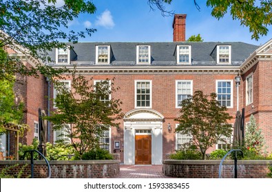 CAMBRDIGE, MA/USA - SEPTEMBER 29, 2019: Faculty Club On The Campus Of Harvard University.