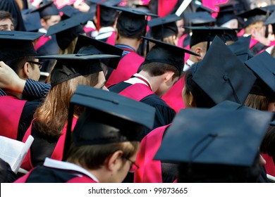 CAMBRIDGE, MA - MAY 26: Students Of Harvard University Gather For Their Graduation Ceremonies On Commencement Day On May 26, 2011 In Cambridge, MA.