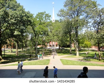 Cambridge, MA - September 5 2012: Tercentenary Theatre At Harvard Yard