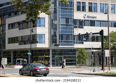 Cambridge, MA, USA - June 28, 2022: Exterior View Of The Headquarters Of Alnylam Pharmaceuticals, Inc., A Biotech Company Focused On The RNA Interference Therapeutics, In Cambridge, Massachusetts.