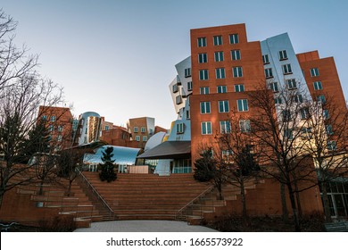 Cambridge MA USA - March 5 2020 - Ray And Maria Stata Center In Massachusetts Institute Of Technology