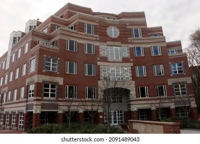 Cambridge, Massachusetts, USA - November 25, 2021: Exterior Of The John F. Kennedy School Of Government At Harvard University