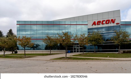 Cambridge, On, Canada - September 27, 2020: Aecon Group Inc. Office Building Is Shown In Cambridge, Ontario, Canada On September 27, 2020. Aecon Group Inc. Is A Canadian Construction Company. 