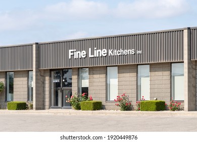 Cambridge, Ontario, Canada - September 27, 2020: Fine Line Kitchens Building In Cambridge, Ontario, Canada. Fine Line Kitchens Inc Is A Canadian Cabinetry And Millwork Company. 