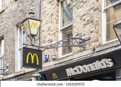 Cambridge, UK, August 1, 2019. Mcdonald's Restaurant