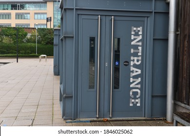 Cambridge UK, England , 02-11-2020 Two Entrance Doors At Music Venue At The Cambridge Leisure Park