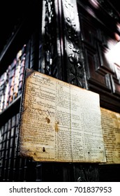 CAMBRIDGE, UK - OCTOBER 25, 2014: A Ripped Page From Lexicography (dictionary) From The Old Library, Cambridge University