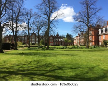 Cambridge, UK / United Kingdom - April 5 2019: Newnham College, University Of Cambridge. Grounds  Of The Prestigious Women's College. Alumni: Jane Goodall, Emma Thompson, Rosalind Franklin, Mary Beard