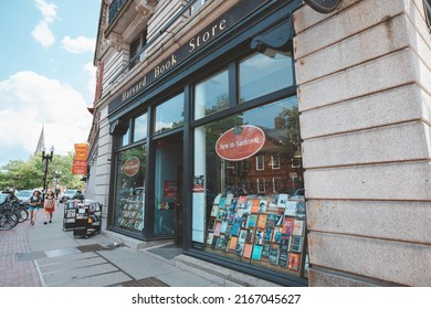 CAMBRIDGE, USA - JULY 14, 2019 : Harvard Book Store in Cambridge, Boston, Massachusetts, USA.