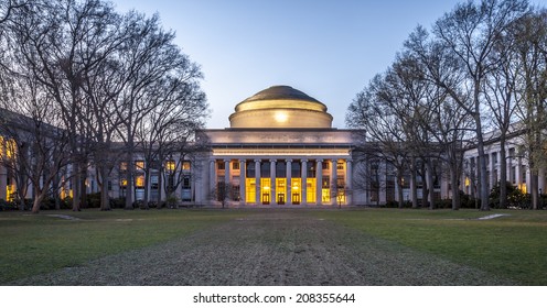 CAMBRIDGE, USA - JUNE 20: View of the architecture of the famous Massachusetts Institute of Technology in Cambridge, MA, USA showcasing a panorama of its main building on June 20, 2014.
