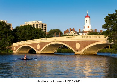 CAMBRIDGE, USA - SEPTEMBER 14: The John W. Weeks Bridge which connect Cambridge to Allston in MA is a vantage point from which to enjoy the Head of Charles Regatta. Photographed on September 14, 2012.