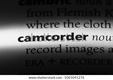 camcoder word in a dictionary. camcoder concept.
