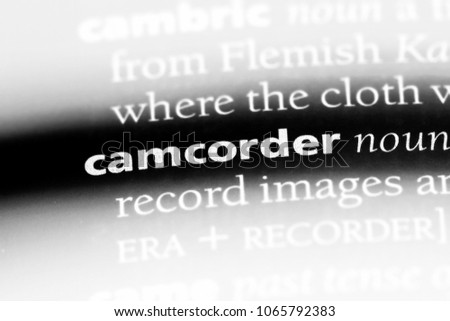 camcoder word in a dictionary. camcoder concept.