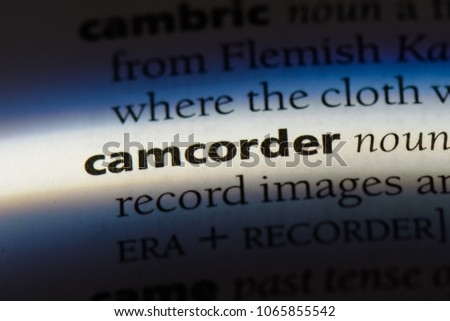 camcoder word in a dictionary. camcoder concept.