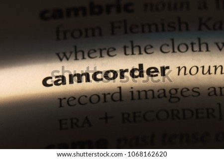camcoder word in a dictionary. camcoder concept.