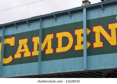 Camden Lock Bridge In London, England.