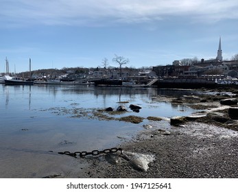 Camden Maine Harbor During The Winter