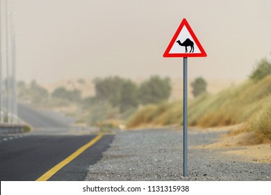 Camel Crossing Road Sign