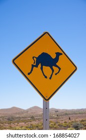 Camel Crossing Sign, Outback Road